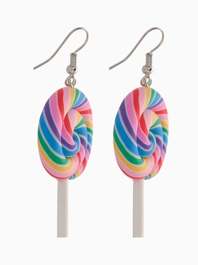 Серьги ассорти «Сладости» леденцы на палочке, цветные