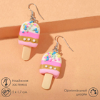 Серьги ассорти «Сладости» мороженое на палочке, цветные - фото 318465479