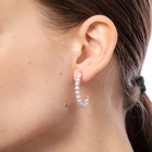 Серьги-кольца набор 6 пар «Жемчужные» настроение, цвет белый в золоте - фото 25563164