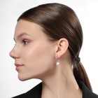 Серьги-кольца набор 6 пар «Жемчужные» настроение, цвет белый в серебре - фото 24748876