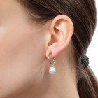 Серьги-кольца набор 6 пар «Жемчужные» настроение, цвет белый в серебре - фото 24748874