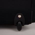 Сумка дорожная на колёсах 24", отдел на молнии, с увеличением, 2 наружных кармана, длинный ремень, цвет чёрный - Фото 5