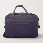 Сумка дорожная на колёсах 24", отдел на молнии, с увеличением, 2 наружных кармана, длинный ремень, серая - Фото 2