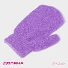 Мочалка - варежка массажная Доляна, 18×12 см, МИКС - Фото 1