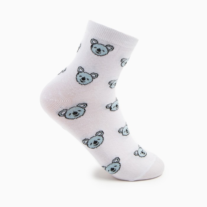 Носки женские «Коала», цвет белый, размер 23-25 - Фото 1