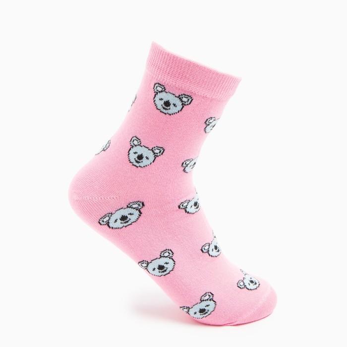 Носки женские В742 "Коала" цвет розовый, р-р 23-25 - Фото 1