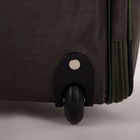 Сумка дорожная на колёсах 24", 2 отдела на молниях, 2 наружных кармана, длинный ремень, цвет хаки - фото 35411156