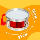 Барабан «Музыкант», с деревянными палочками - Фото 2