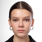 Серьги-кольца набор 6 пар "Жемчужные", цветные в золоте - фото 25978369