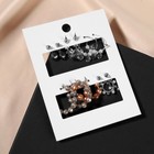 Серьги-кольца набор 6 пар «Жемчужные», цветные в серебре 5399670