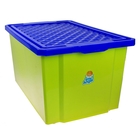 Ящик для игрушек с крышкой «Лего», 57 л, на колёсиках, цвет фисташковый - Фото 1