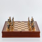 Шахматы сувенирные "Морское сражение" h короля-8 см, h пешки-6.5 см, 36 х 36 см - фото 24517076