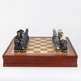 Шахматы сувенирные 'Долина смерти', h короля-7.5 см, пешки-6.5 см, 36 х 36 см