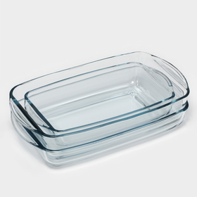 Набор прямоугольной посуды для запекания Borcam, 3 предмета: 1,3 л, 1,95 л, 2,75 л