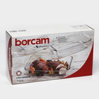 Формы для запекания Paşabahçe Borcam, 3 предмета: 1.3 л, 1.95 л, 2.75 л, прямоугольные, жаропрочное стекло, прозрачные - Фото 13