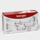 Формы для запекания Paşabahçe Borcam, 3 предмета: 1.3 л, 1.95 л, 2.75 л, прямоугольные, жаропрочное стекло, прозрачные - Фото 14