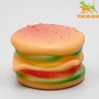 Игрушка пищащая "Гамбургер" для собак, 8,5 см - фото 3556656