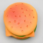 Игрушка пищащая "Гамбургер" для собак, 8,5 см - фото 9186240