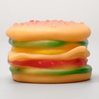Игрушка пищащая "Гамбургер" для собак, 8,5 см - фото 9186241