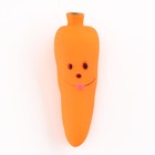 Игрушка пищащая "Морковка" для собак, 12 см, оранжевая - фото 9186243