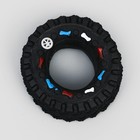 Игрушка для собак «Покрышка» для собак, 8 см, пищащая, винил, чёрная - Фото 5