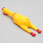 Игрушка пищащая "Задумчивая курица" для собак, 28 см, жёлтая - фото 8232200