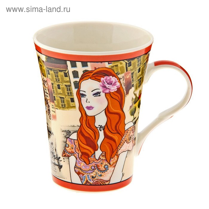 Кружка керамическая «Цветок в волосах», 300 мл - Фото 1