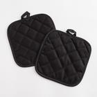 Кухонный набор (2 предмета) Доляна King, прихватка 17х17 см - 2 шт, 100% п/э - фото 25606078