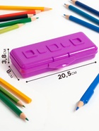 Пенал-футляр Calligrata «Гамма», 80×205×38 мм, пластиковый, непрозрачный, МИКС - Фото 2