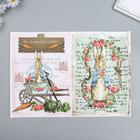 Декупажная карта "Кролики" плотность 45г/м2, формат А4 - Фото 1