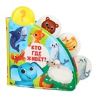 Книжка - игрушка для ванны «Кто где живёт?», с окошками, Крошка Я - Фото 4