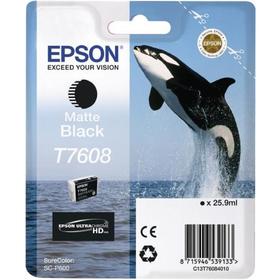 Картридж струйный Epson T7608 C13T76084010 черный матовый для Epson SureColor SC-P600