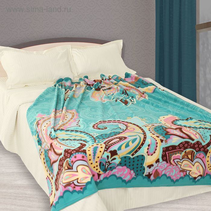 Плед "Этель" 2,0 сп Персия 180*200 см, 100% п/э, флис - Фото 1