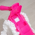 Швабра для мытья пола плоская Доляна, насадка микрофибра 42×12 см, металлическая ручка 119 см, цвет МИКС - Фото 4