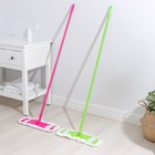 Швабра для мытья пола плоская Доляна, насадка микрофибра 42×12 см, металлическая ручка 119 см, цвет МИКС - Фото 8