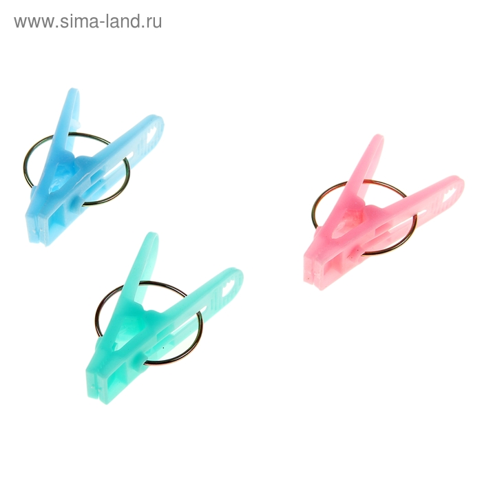 Прищепки бельевые «Ракетки», 10 шт, 8,2 см, пластик - Фото 1