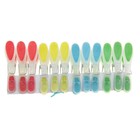 Прищепки разноцветные «Ракетки» 12 шт 8,4 см пластик - Фото 2