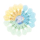 Прищепки разноцветные «Цветок» 16 шт 5,5 см пластик - Фото 2