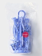 Сушилка для белья подвесная Доляна, 41×41 см, 16 прищепок, синяя - Фото 5