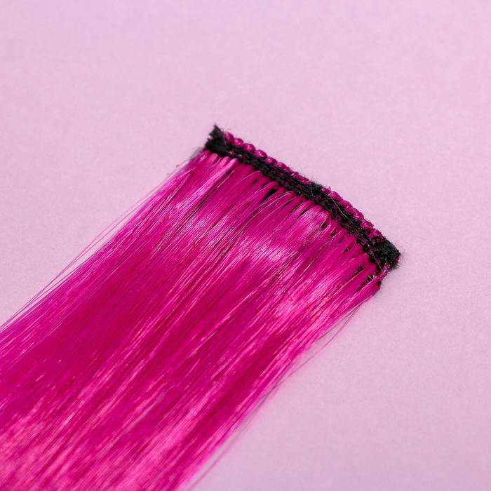 Цветные пряди для волос «Самой милой», (малиновый) 50 см - фото 1927654112