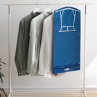 Чехол для одежды, кофр с вешалкой, плотный 40×70×5 см, с прорубной ручкой, синий - Фото 2