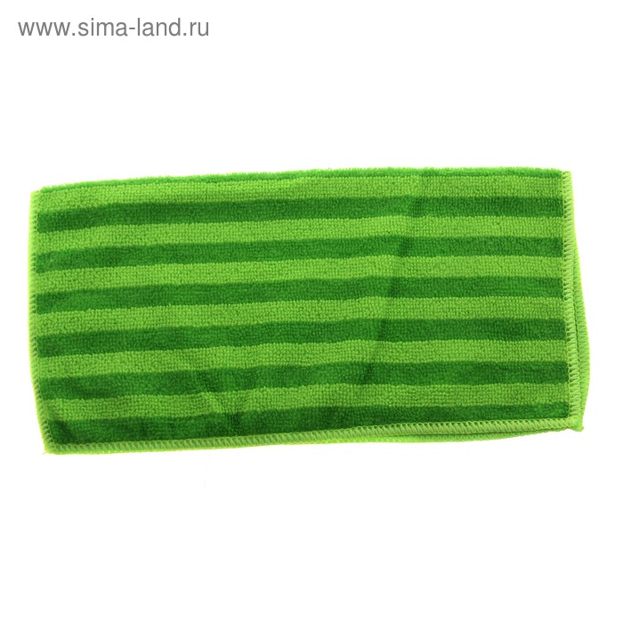 Салфетка микрофибра STRIP-2, 30×30 см, цвет зелёный - Фото 1