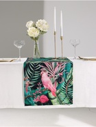 Дорожка на стол «Этель» Tropical parrots 40×146 см, 100% хлопок, саржа 190 г/м², зелёная/чёрная - Фото 3