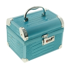 Шкатулка-сундучок под бижутерию "Голубая" 20,5х15х15 см - Фото 1