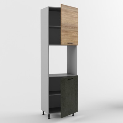 Шкаф - пенал двухдверный «Лофт», 560×600×2140 мм, цвет рустик натуральный/бетон тёмный