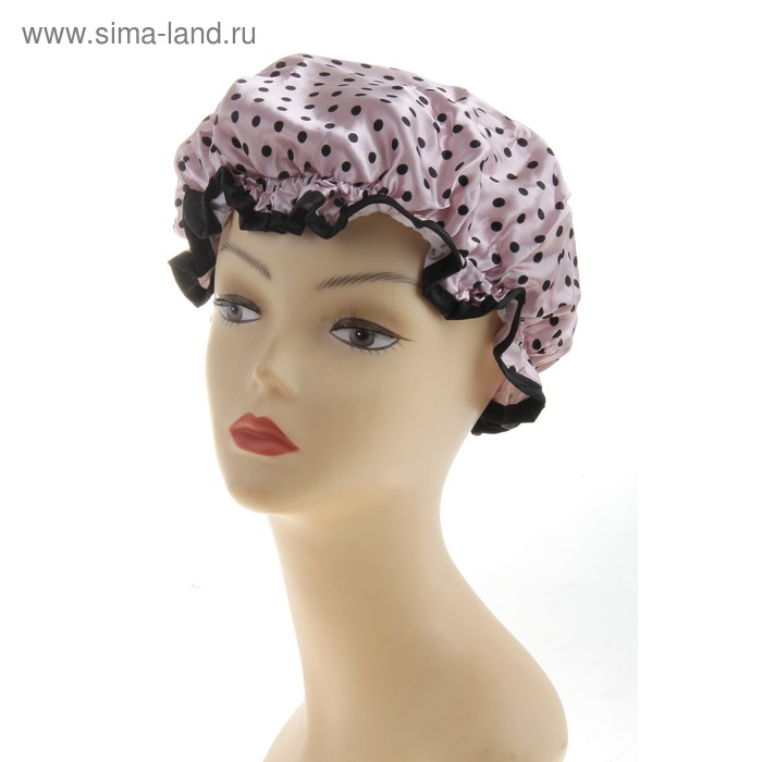 Шапочка для душа Черный горох - Фото 1