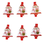 Прищепки декор новогодние "Зимние узоры", набор 6 штук, МИКС - Фото 2