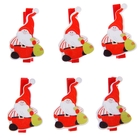 Прищепки декор новогодние "Дед Мороз с подарками", набор 6 штук, МИКС - Фото 1