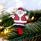 Прищепки декор новогодние "Дед Мороз" с блёстками, набор 10 штук - Фото 2
