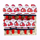 Прищепки декор новогодние "Дед Мороз" с блёстками, набор 10 штук - Фото 3